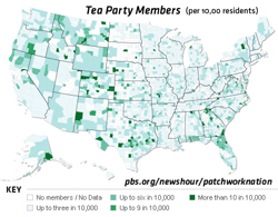 Tea Party map